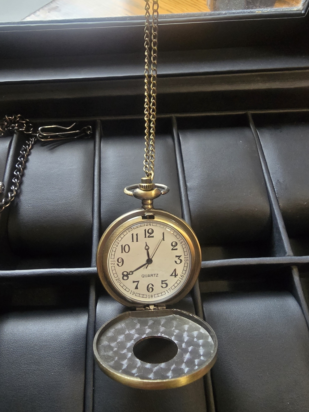 Gold-Tone Pocket Watch Necklace